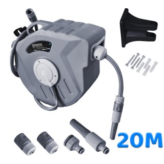 20m WĄŻ OGRODOWY NA AUTOMATYCZNYM ZWIJAKU BĘBNIE DO WODY