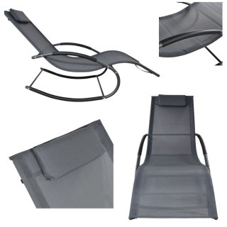 BUJANY MATERIAŁOWY LEŻAK SZARY BITUXX DO OGRODU OGRODOWY BASENOWY