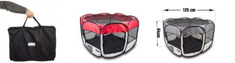 DUŻY KOJEC ZAGRODA HODOWLANA DLA PSA PSÓW SZCZENIĄT ZWIERZĄT CZERWONY