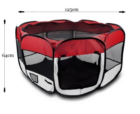 DUŻY KOJEC ZAGRODA HODOWLANA DLA PSA PSÓW SZCZENIĄT ZWIERZĄT CZERWONY