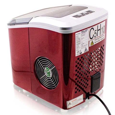 KOSTKARKA MASZYNA DO KOSTEK LODU DRINK BAR AGD CZERWONA INOX STOŁOWA