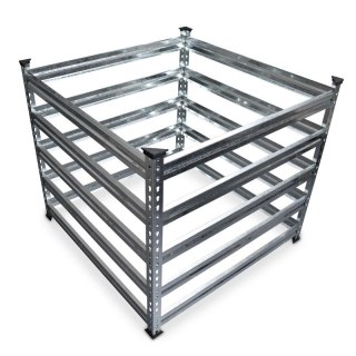 Kompostownik Ogrodowy do Ogrodu Metalowy 930 L Otwarty wrzutowy Bituxx