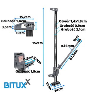 LEWAREK PODNOŚNIK KOLEJOWY FARMERSKI 3T 132cm BARDZO WYTRZYMAŁY MOCNY