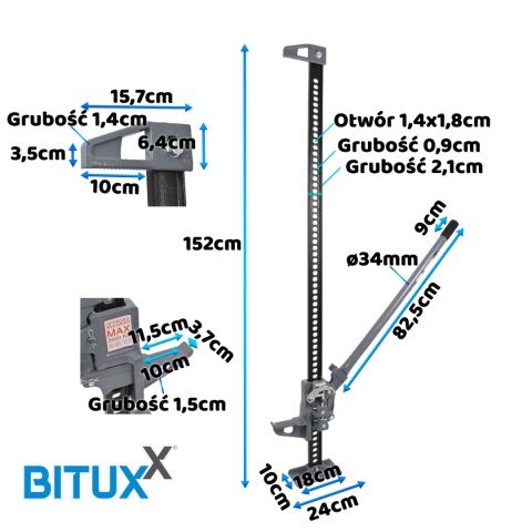 LEWAREK PODNOŚNIK KOLEJOWY FARMERSKI 3T 132cm BARDZO WYTRZYMAŁY MOCNY