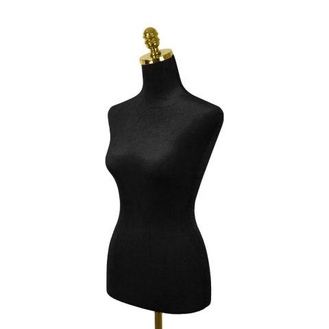 MANEKIN KRAWIECKI REGULOWANY NA STOJAKU CZARNY POPIERSIE TORS KRAWIECKIE DO SKLEPU