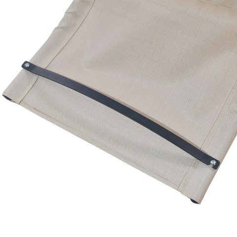 leżak ogrodowy materiałowy Bujany Bituxx na taras beżowy