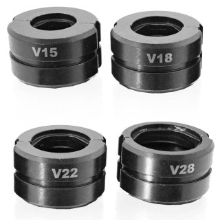 Matryce V15 do praski ręcznej – szczęki zaciskowe wymienne do tulejek