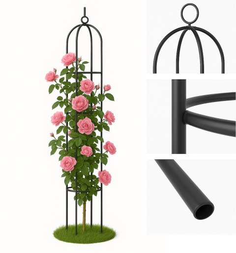 METALOWA PERGOLA DO KWIATÓW OGRODOWA DO RÓŻ STOJAK NA KWIATY ŁUK 195CM