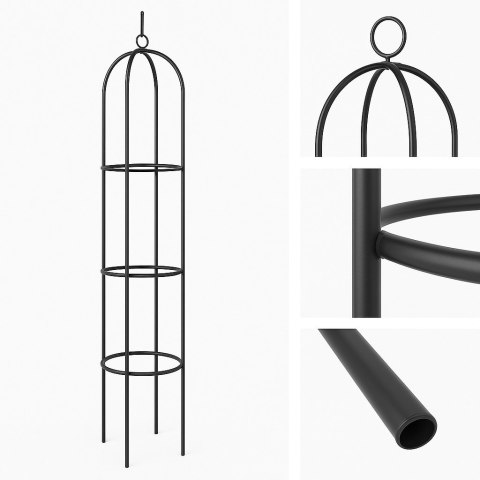 METALOWA PERGOLA DO KWIATÓW OGRODOWA DO RÓŻ STOJAK NA KWIATY ŁUK 195CM
