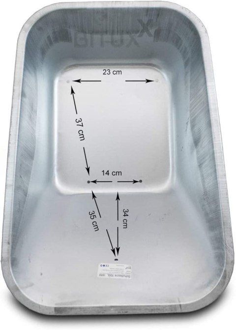 MISA DO TACZKI BITUXX ZAPASOWA METALOWA OCYNKOWANA 100L POJEMNOŚCI