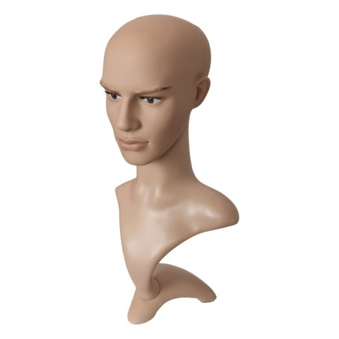 Manekin męski głowa Bituxx do ekspozycji nakryć głowy peruek biżuterii beżowy