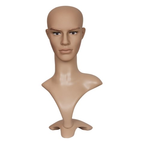Manekin męski głowa Bituxx do ekspozycji nakryć głowy peruek biżuterii beżowy