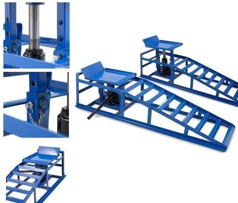 RAMPY Z PODNOŚNIKIEM HYDRAULICZNYM 2 SZT UDŹWIG DO 4 TON BITUXX