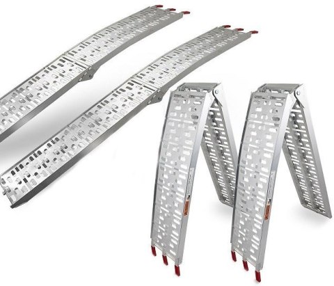 RAMPY ZAŁADUNKOWE ALUMINIOWE KOMPLET DO 680 KG PODJAZDY PRZEŁADUNKOWE