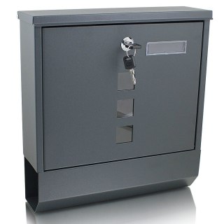 Skrzynka pocztowa Bituxx grafitowa z tubą na gazety gazetnik naścienna wisząca