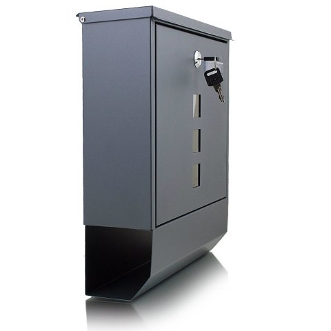 Skrzynka pocztowa Bituxx grafitowa z tubą na gazety gazetnik naścienna wisząca