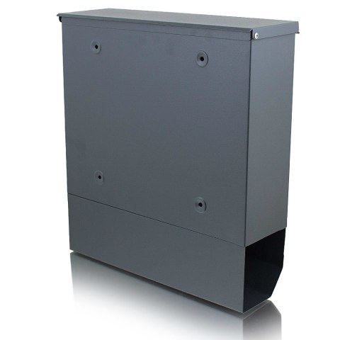 Skrzynka pocztowa Bituxx grafitowa z tubą na gazety gazetnik naścienna wisząca