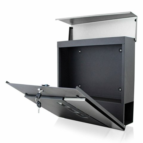 NOWOCZESNA SKRZYNKA POCZTOWA NA LISTY Z OKIENKAMI NAŚCIENNA + GAZETNIK