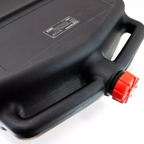 Kanister do zlewania i wymiany oleju 10L – szczelny pojemnik z tacką i uchwytem