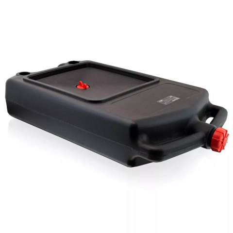 Kanister do zlewania i wymiany oleju 10L – szczelny pojemnik z tacką i uchwytem