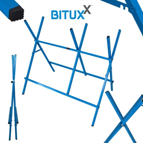 PROFESJONALNY METALOWY STOJAK DO CIĘCIA DREWNA BITUXX NIEBIESKI