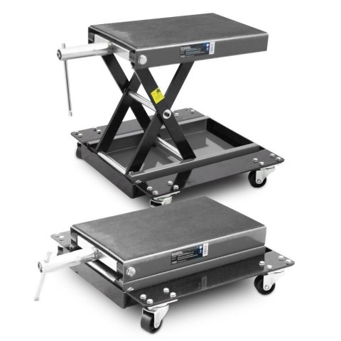 Podnośnik motocyklowy 12-37cm udźwig do 500kg wózek manewrowy do motocykla