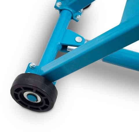 Podnośnik nożycowy warsztatowy Bituxx na korbę ręczną udźwig do 2,5 tony niebieski