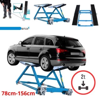 Podnośnik warsztatowy uchylny mobilny samochodowy do 2000kg BITUXX wahadłowy