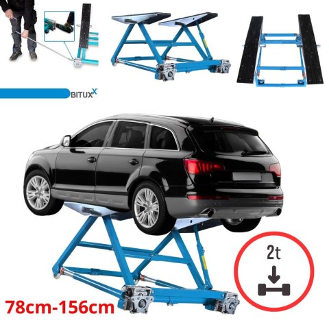 Podnośnik warsztatowy uchylny mobilny samochodowy do 2000kg BITUXX wahadłowy