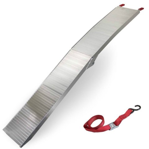 RAMPA ALUMINIOWA BITUXX O UDŹWIGU 340KG NAJAZD + PAS ZABEZPIECZAJĄCY