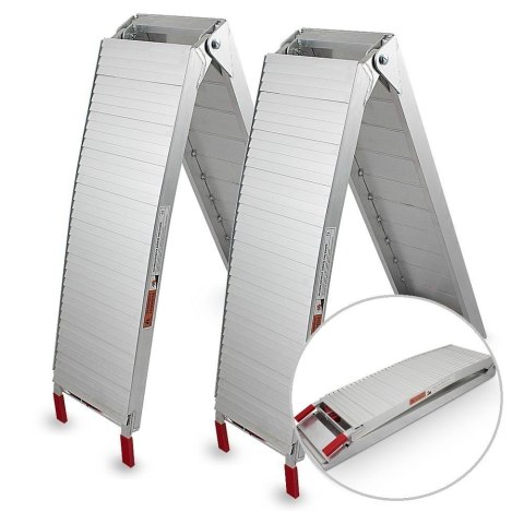 RAMPY ALUMINIOWE BITUXX O UDŹWIGU 680KG 205CM ZESTAW 2 SZT + PASY
