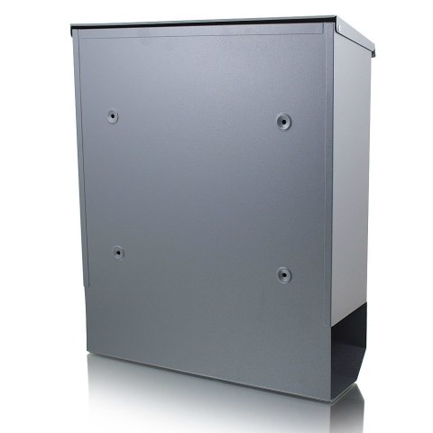 SKRZYNKA POCZTOWA NA LISTY + GAZETNIK NAŚCIENNA SZARA SOLIDNA
