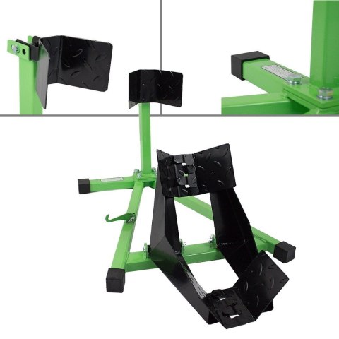 STOJAK DO MOTORU MOTOCYKLA PRZÓD ZIELONY MOCNY UCHWYT 17-21 CALI