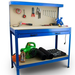 STÓŁ ROBOCZY BITUXX WARSZTATOWY Z SZUFLADĄ I UCHWYTAMI BLAT XXL