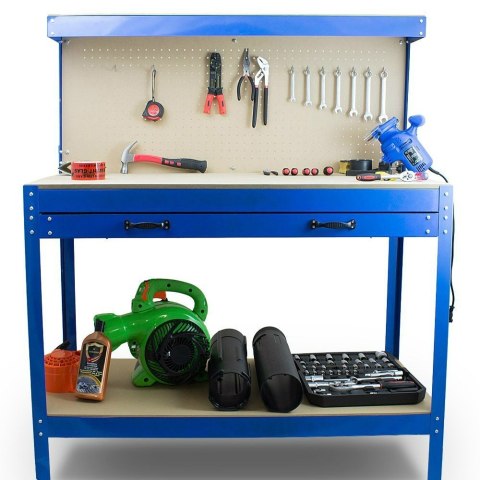 STÓŁ ROBOCZY BITUXX WARSZTATOWY Z SZUFLADĄ I UCHWYTAMI BLAT XXL