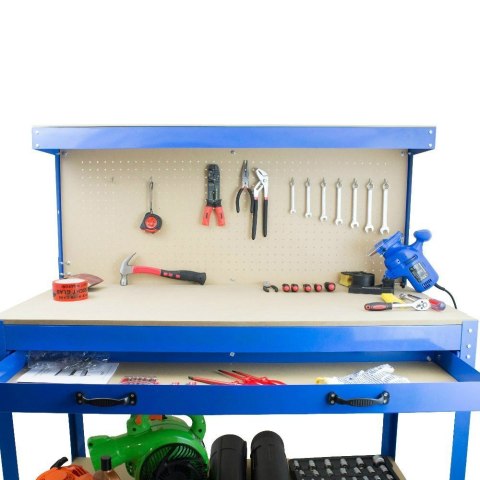 STÓŁ ROBOCZY BITUXX WARSZTATOWY Z SZUFLADĄ I UCHWYTAMI BLAT XXL