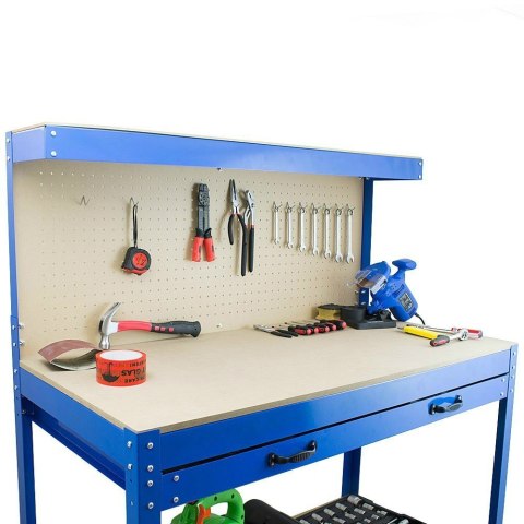 STÓŁ ROBOCZY BITUXX WARSZTATOWY Z SZUFLADĄ I UCHWYTAMI BLAT XXL