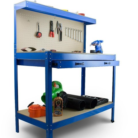 STÓŁ ROBOCZY BITUXX WARSZTATOWY Z SZUFLADĄ I UCHWYTAMI BLAT XXL