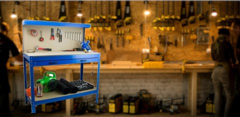 STÓŁ ROBOCZY BITUXX WARSZTATOWY Z SZUFLADĄ I UCHWYTAMI BLAT XXL