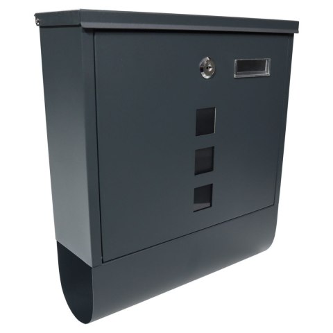 Czarna Skrzynka pocztowa na listy z okienkiem poglądowym Smart Post