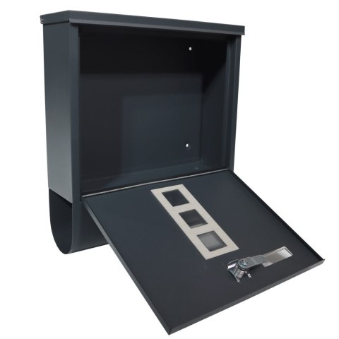 Czarna Skrzynka pocztowa na listy z okienkiem poglądowym Smart Post