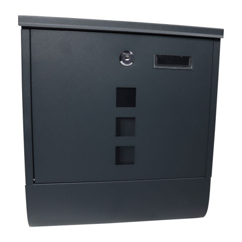 Czarna Skrzynka pocztowa na listy z okienkiem poglądowym Smart Post