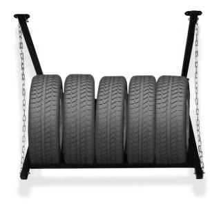 Stojak na opony solidne wykonanie regulacja szerokości