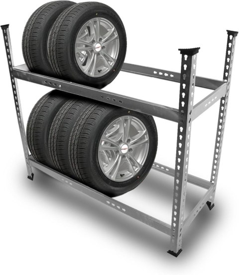 Stojak Na 8 Opon Stal Nierdzewna Stojący 150kg 120x47x102cm Warsztatowy