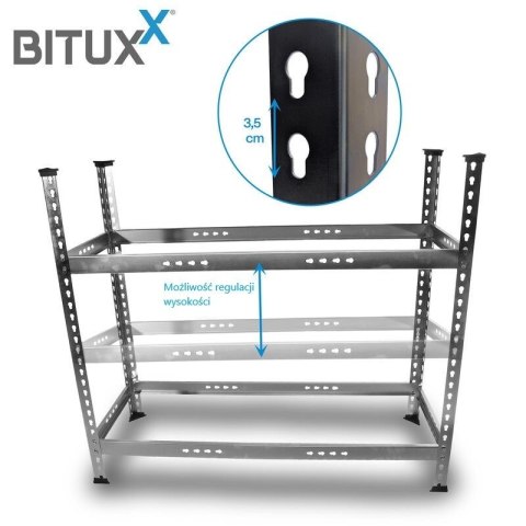 Stojak Na 8 Opon Stal Nierdzewna Stojący 150kg 120x47x102cm Warsztatowy