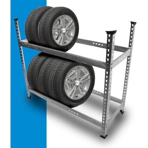 Stojak Na 8 Opon Stal Nierdzewna Stojący 150kg 120x47x102cm Warsztatowy