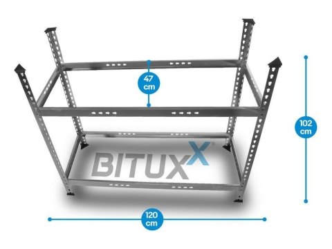 Stojak Na 8 Opon Stal Nierdzewna Stojący 150kg 120x47x102cm Warsztatowy