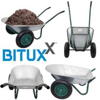 Taczka ogrodowa solidna ocynkowana misa pojemna do 100 litrów udźwig do 150kg wytrzymałe koło