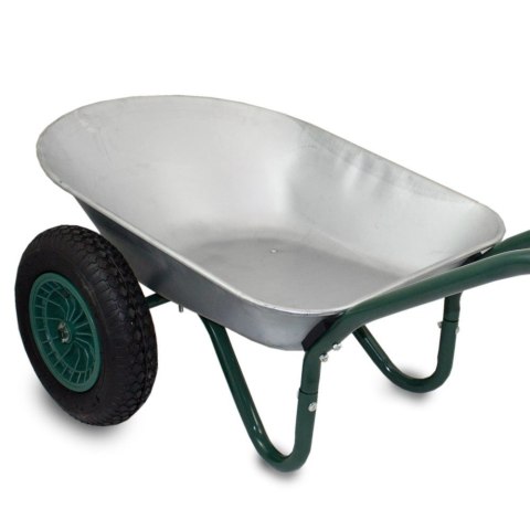 Taczka ogrodowa solidna ocynkowana misa pojemna do 100 litrów udźwig do 150kg wytrzymałe koło