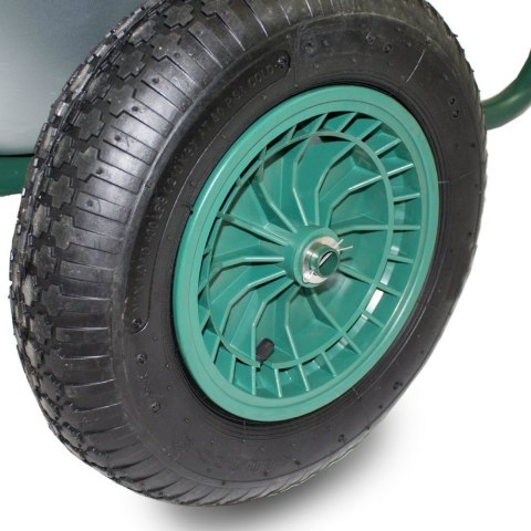 Taczka ogrodowa solidna ocynkowana misa pojemna do 100 litrów udźwig do 150kg wytrzymałe koło